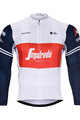 BONAVELO Cycling winter long sleeve jersey - TREK 2020 WINTER - white/red/blue