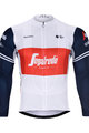 BONAVELO Cycling summer long sleeve jersey - TREK 2020 SUMMER - white/blue/red