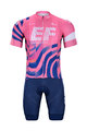BONAVELO Cycling short sleeve jersey and shorts - EDUCATION FIRST 2020 - blue/pink