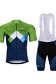 BONAVELO Cycling short sleeve jersey and shorts - SLOVENIA - blue/green