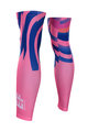 BONAVELO Cycling leg warmers - EDUCATION FIRST 2020 - pink/blue