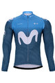 BONAVELO Cycling winter long sleeve jersey - MOVISTAR 2021 WINTER - blue/white