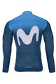 BONAVELO Cycling winter long sleeve jersey - MOVISTAR 2021 WINTER - blue/white