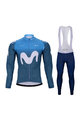 BONAVELO Cycling winter set - MOVISTAR 2021 WINTER - black/blue