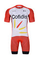BONAVELO Cycling short sleeve jersey and shorts - COFIDIS 2021 - black/white/red
