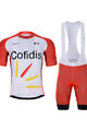 BONAVELO Cycling short sleeve jersey and shorts - COFIDIS 2021 - black/white/red