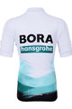 BONAVELO Cycling short sleeve jersey and shorts - BORA 2021 KIDS - white/green/black