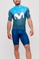 BONAVELO Cycling short sleeve jersey and shorts - MOVISTAR 2021 - white/blue