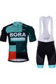 BONAVELO Cycling short sleeve jersey and shorts - BORA 2022 - red/black/green