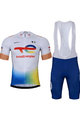 BONAVELO Cycling short sleeve jersey and shorts - TOTAL ENERGIES 2023 - yellow/white/blue