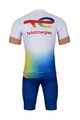 BONAVELO Cycling short sleeve jersey and shorts - TOTAL ENERGIES 2023 - yellow/white/blue