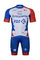 BONAVELO Cycling short sleeve jersey and shorts - GROUPAMA FDJ 2022 - blue/white/red