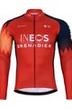BONAVELO Cycling winter long sleeve jersey - INEOS 2025 WINTER - red/blue