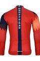 BONAVELO Cycling winter long sleeve jersey - INEOS 2024 WINTER - red/blue