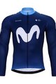 BONAVELO Cycling winter long sleeve jersey - MOVISTAR 2024 WINTER - white/blue