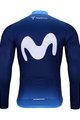 BONAVELO Cycling winter long sleeve jersey - MOVISTAR 2024 WINTER - white/blue