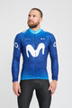 BONAVELO Cycling winter long sleeve jersey - MOVISTAR 2024 WINTER - white/blue