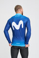 BONAVELO Cycling winter long sleeve jersey - MOVISTAR 2024 WINTER - white/blue
