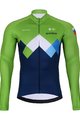 BONAVELO Cycling winter long sleeve jersey - SLOVENIA - blue/green