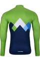 BONAVELO Cycling winter long sleeve jersey - SLOVENIA - blue/green