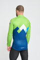 BONAVELO Cycling winter long sleeve jersey - SLOVENIA - blue/green