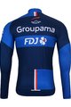 BONAVELO Cycling winter long sleeve jersey - FDJ 2025 WINTER - blue/black