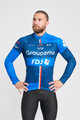 BONAVELO Cycling winter long sleeve jersey - FDJ 2025 WINTER - blue/black