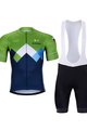 BONAVELO Cycling short sleeve jersey and shorts - SLOVENIA - black/green/blue