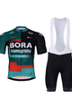 BONAVELO Cycling short sleeve jersey and shorts - BORA 2023 - red/black/green