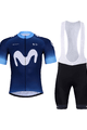 BONAVELO Cycling short sleeve jersey and shorts - MOVISTAR 2024 - black/blue