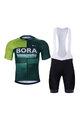 BONAVELO Cycling short sleeve jersey and shorts - BORA 2024 - red/black/green