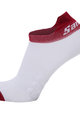 SANTINI Cycling ankle socks - CLASSE - white/bordeaux