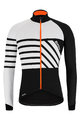 SANTINI Cycling winter long sleeve jersey - SVOLTA WINTER - white/black