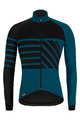 SANTINI Cycling winter long sleeve jersey - SVOLTA WINTER - black/blue