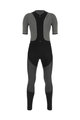 SANTINI Cycling long bib trousers - VEGA GRIDO WINTER - grey/black