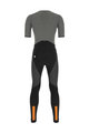 SANTINI Cycling long bib trousers - VEGA GRIDO WINTER - grey/black