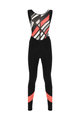 SANTINI Cycling long bib trousers - CORAL RAGGIO LADY - black/pink