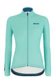 SANTINI Cycling winter long sleeve jersey - COLORE LADY WINTER - light blue