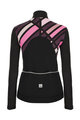 SANTINI Cycling winter long sleeve jersey - CORAL RAGGIO LADY - pink/black