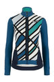 SANTINI Cycling winter long sleeve jersey - CORAL RAGGIO LADY - blue