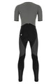 SANTINI Cycling long bib trousers - VEGA GRIDO WINTER - grey/black