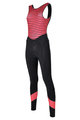 SANTINI Cycling long bib trousers - CORAL BENGAL LADY - black/pink