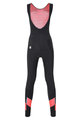 SANTINI Cycling winter set - CORAL B. LADY WINTER - black/blue/pink