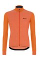 SANTINI Cycling winter long sleeve jersey - COLORE PURO WINTER - orange