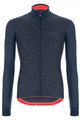 SANTINI Cycling winter set - COLORE PURO+OMNIA - blue/black