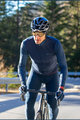 SANTINI Cycling winter long sleeve jersey - COLORE PURO WINTER - blue