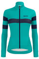 SANTINI Cycling winter set - CORAL B. LADY WINTER - blue/light blue