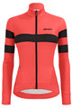 SANTINI Cycling winter set - CORAL B. LADY WINTER - black/pink