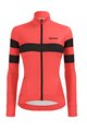 SANTINI Cycling winter long sleeve jersey - CORAL BENGAL LADY - pink