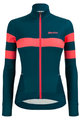 SANTINI Cycling winter set - CORAL B. LADY WINTER - black/blue/pink